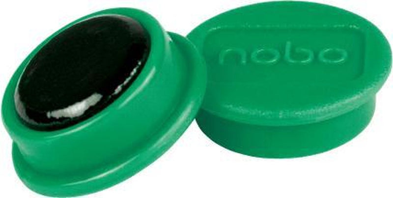 Magneti per lavagna magnetica Nobo - confezione da 10 magneti da 13 mm - verde