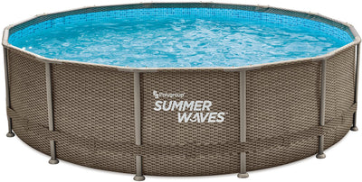 Summer Waves Swimming pool Elite Frame 427 x 107 cm Dark Triple Basketweave+Filter Pomp