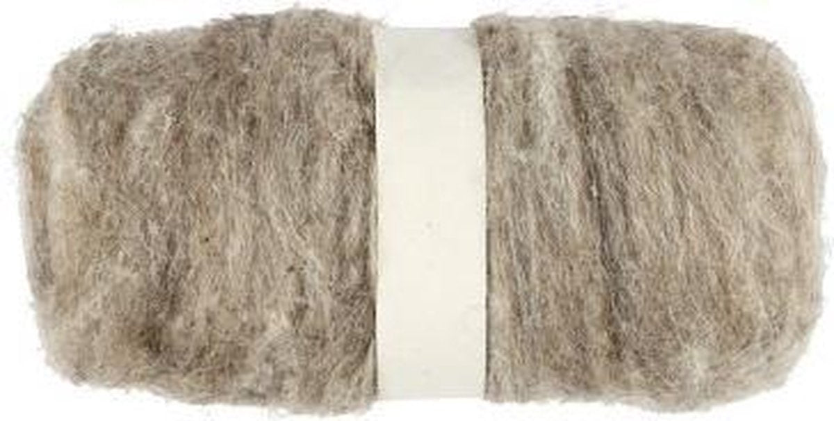 Lana cardata Creative Company, naturale, 100 gr 1 gomitolo