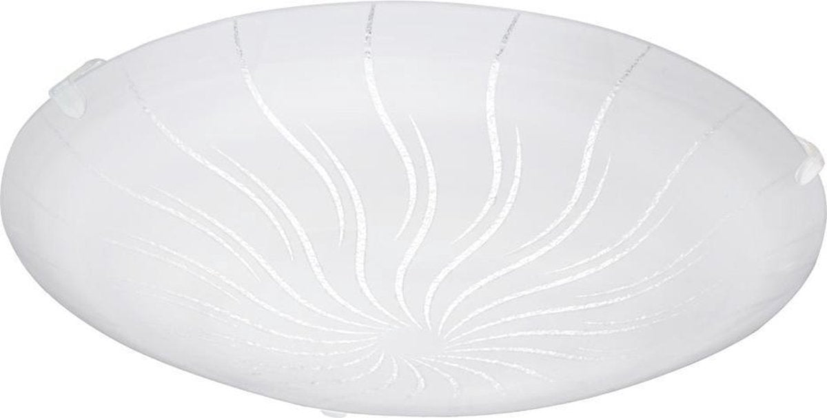 Eglo margitta 1 - wand plafondlamp - 1 lichts - ø245mm. - wit - granille wit, helder