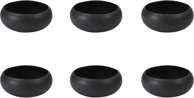 Medard de noblat - oslo black - kleine kom 12 cm - 6 delig - stoneware