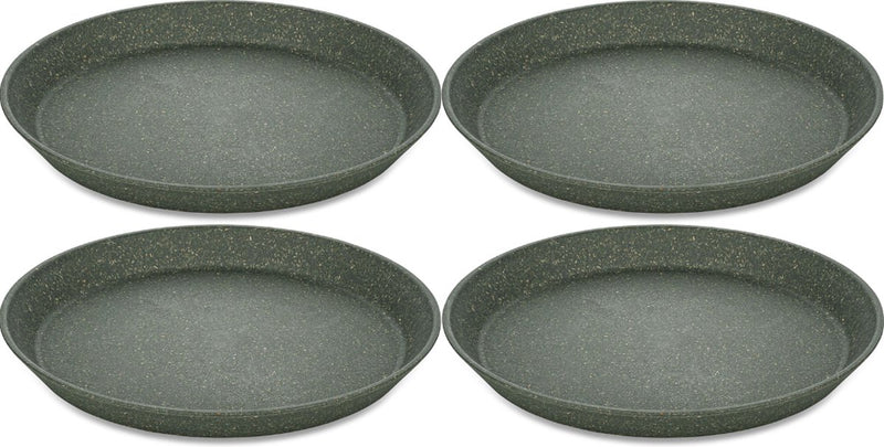 Koziol rond bord, 20.5 cm, set van 4, organic, as grijs - | connect plate