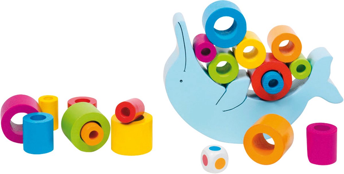 Goki wooden balance game dolphin