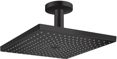 Soffione doccia Hansgrohe Raindance e 300 1jet con attacco a soffitto nero opaco