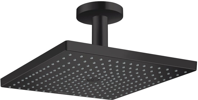 Soffione doccia Hansgrohe Raindance e 300 1jet con attacco a soffitto nero opaco