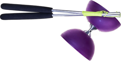 Eureka rubber diabolo with aluminum sticks purple