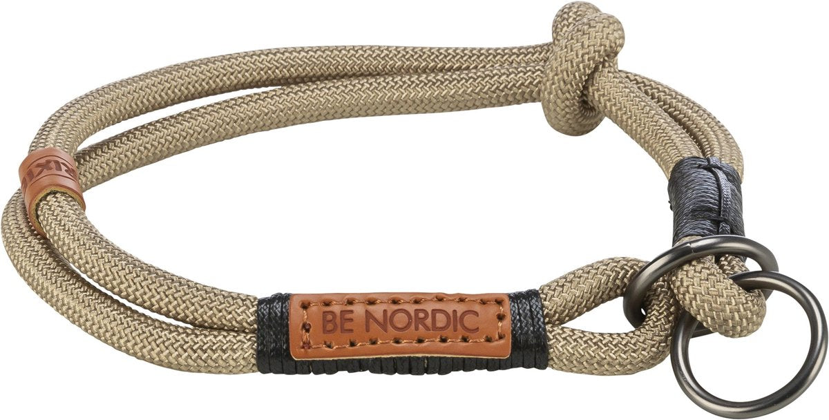 Trixie collar para perros semideslizante - negro arena - cuerda tejida redonda 55x1,3 cm