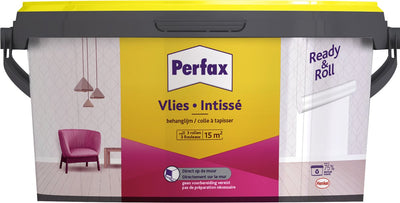 Perfax ready roll carta da parati adesiva in tessuto non tessuto 2,25 kg | Colla per carta da parati in tessuto non tessuto | colla per carta da parati trasparente | colla per carta da parati su tutte le superfici
