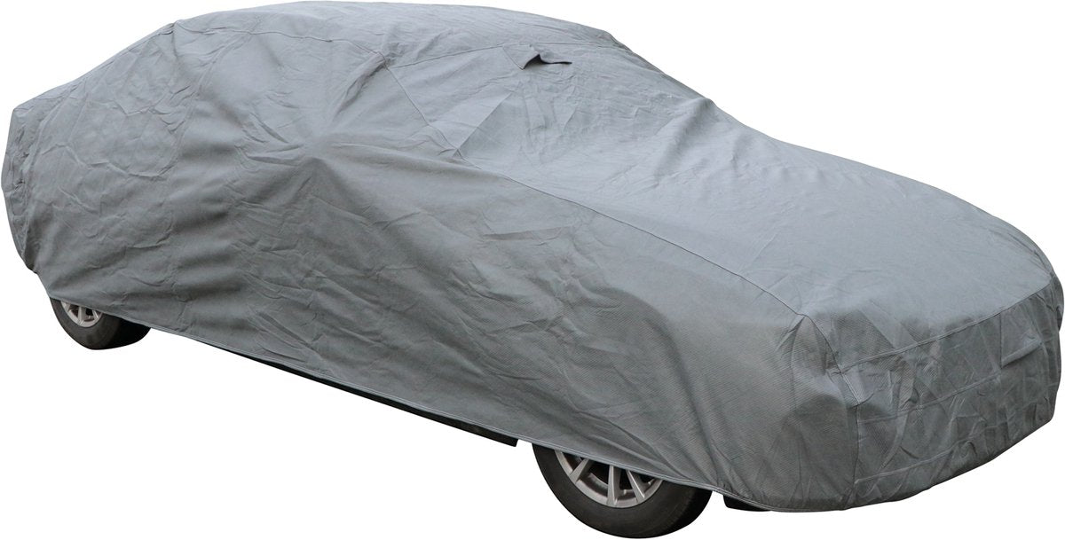Carpoint autohoes ultimate protection - beschermt auto tegen uv straling, regen, zand , stof vuil - zachte binnenkant – waterafstotend – perfecte aansluiting door elastische band verstelbare banden - maat small - afmeting 406x150x116cm
