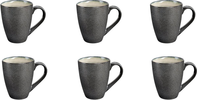 Medard de noblat - shadow nacre - tazza 30 cl - 6 pezzi - gres