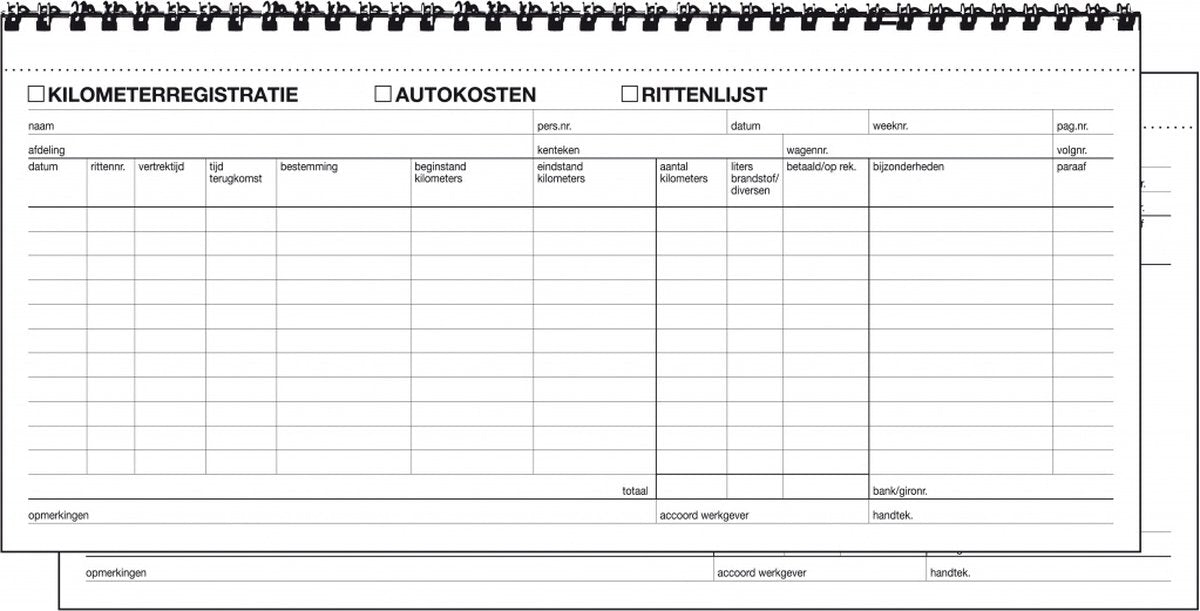 Libro de gastos de coche de registro de kilometraje Sigel - express - autocopiante - 40 hojas - si-30205