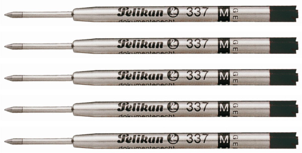 Refill per penna a sfera Pelikan 337 medio nero 5 pezzi