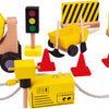 Tidlo Wooden Dollhouse Construction Workers Material de construcción, 13dlg.