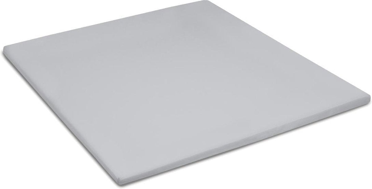 Sábana ajustable de fin de semana Cenicienta - topper - algodón - 180x200 cm - hasta 15 cm - gris claro