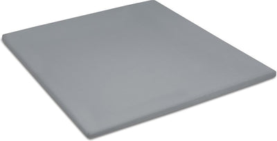 Damai organic - topper fitted sheet (up to 15 cm) - organic satin - 100x220 cm - gray