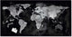 Sigel glasmagneetbord - artverum - 91x46cm - zwart wereldkaart - si-gl270