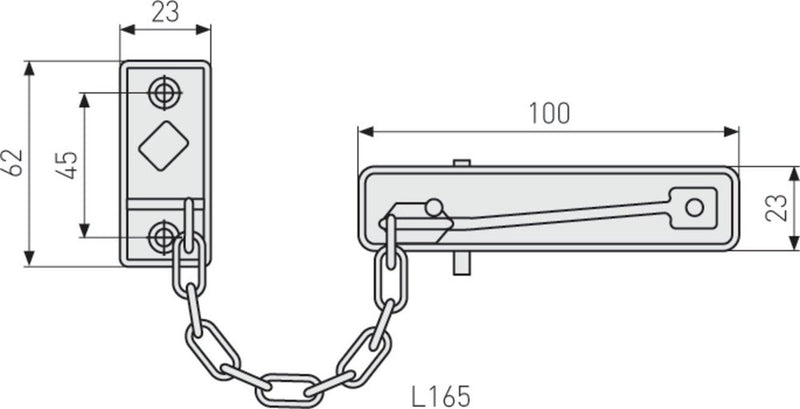 Abus - cadena de puerta sk69 n c - 32251-5