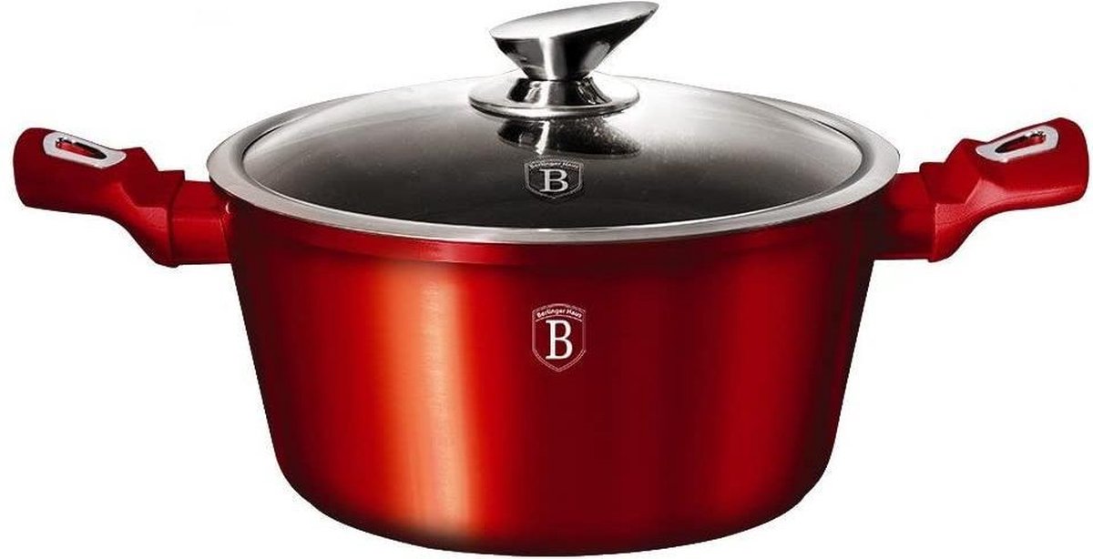 Berlinger haus sartén burdeos 2,2 litros 20 cm aluminio rojo