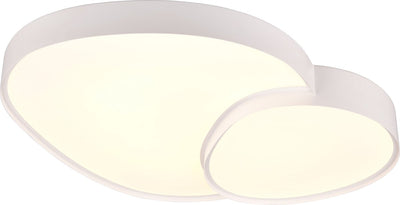 Trio rise - lámpara de techo - blanco mate - incl. 1x SMD 45w - atenuador integrado - función de memoria - color de luz ajustable