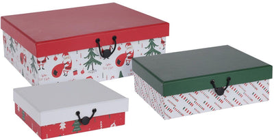 Set di scatole regalo Natale, set di 3
