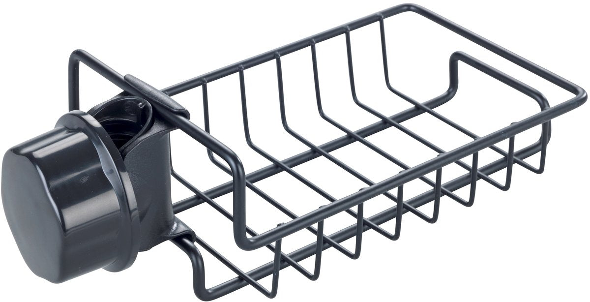 Wenko organizador fregadero ohio negro acero inoxidable - organizador fregadero - organizador encimera acero inoxidable negro - fijar sin taladrar