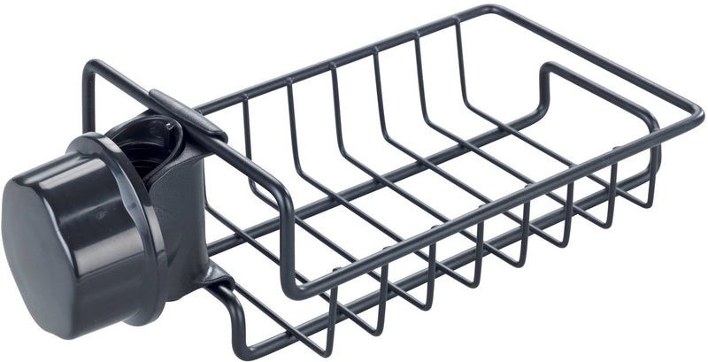 Wenko organizer per lavello ohio acciaio inox nero – organizer per lavello – organizer da appoggio in acciaio inox nero – fissaggio senza forare