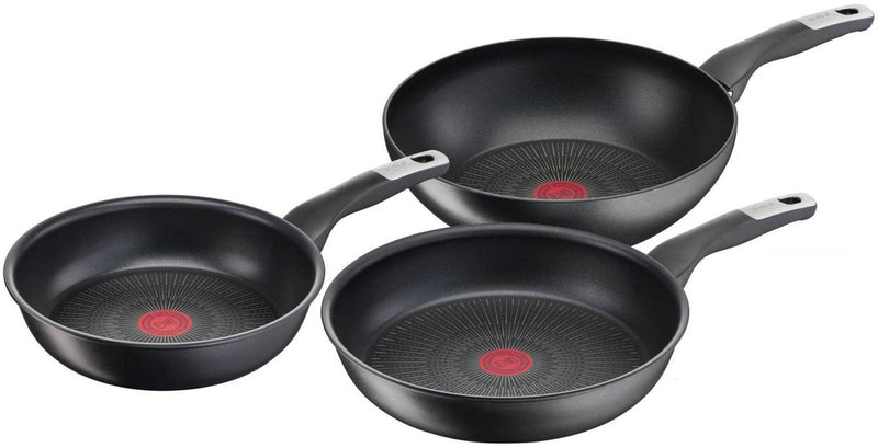 Tefal unlimited - juego de sartenes - 3 piezas - inducción - revestimiento antiadherente - apto para todas las fuentes de calor