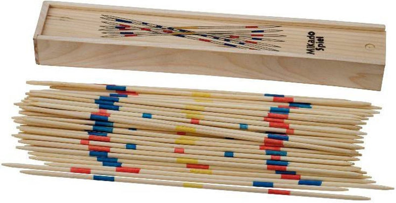 Longfield mikado 25 cm - scatola di legno - concentrazione jumbo - gioco di abilità per interni ed esterni - gioco per famiglie - cuore d'angelo