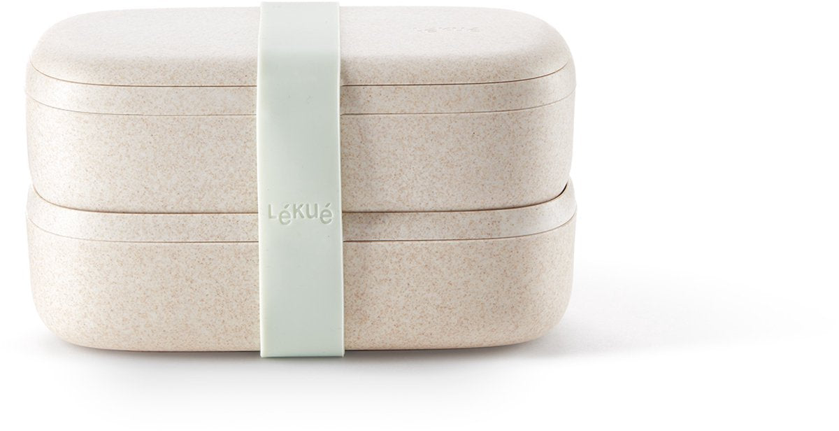 Lékué lunchbox broodtrommel - to go - organic - 1 l - beige