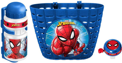 Marvel Spider-Man Accesorios para bicicletas para niños de 3 piezas azules