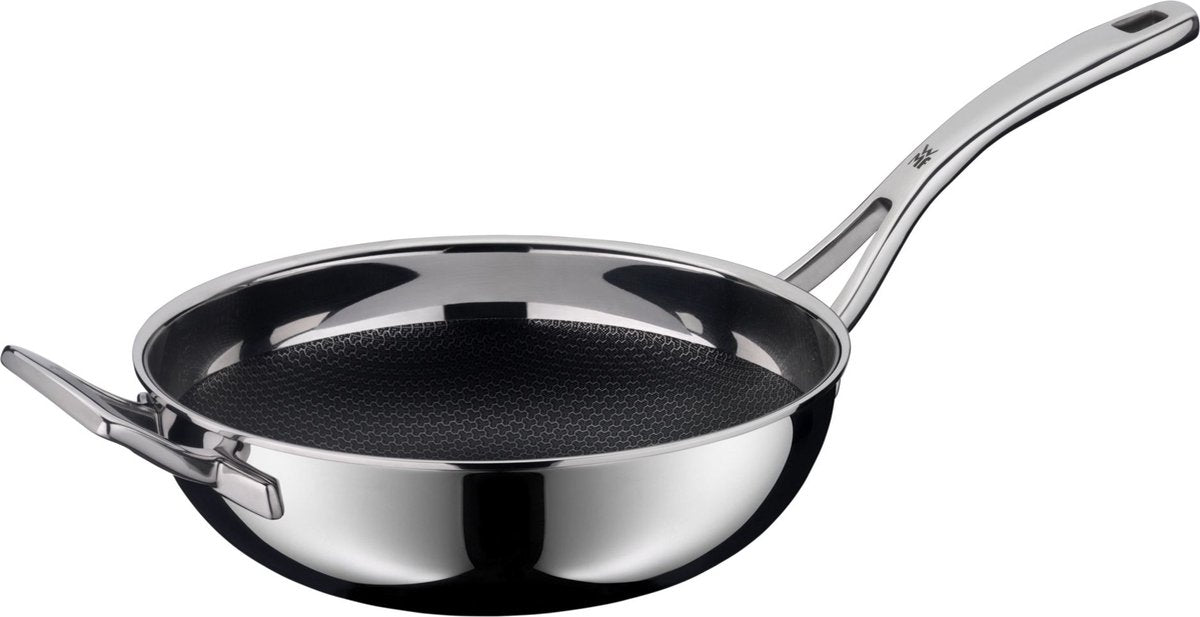Wmf profi resist - wokpan - ø 28 cm - rvs - geschikt voor inductie - anti-aanbaklaag