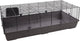 Petsfirst kooi mobi - cavia - dwergkonijnen - grijs zwart - 137.5 cm l - 68.5 cm b - 43 cm h