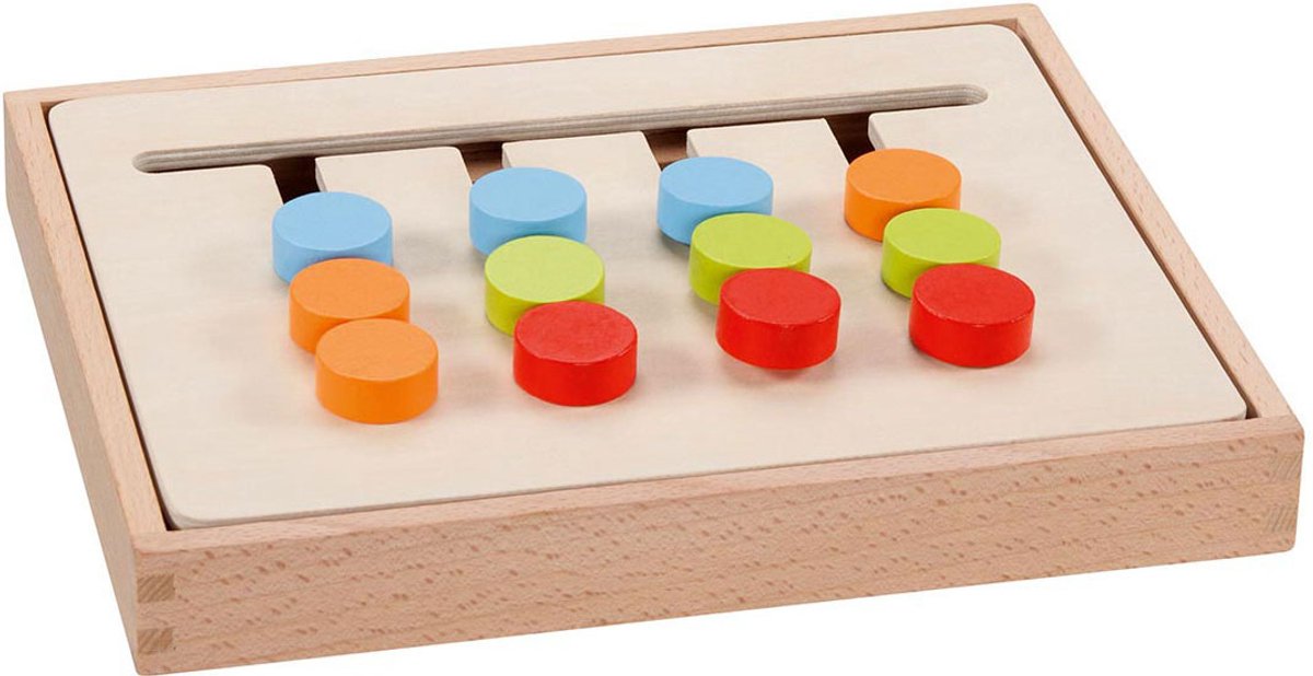 Tablero de clasificación de color de madera de Goki en caja de madera