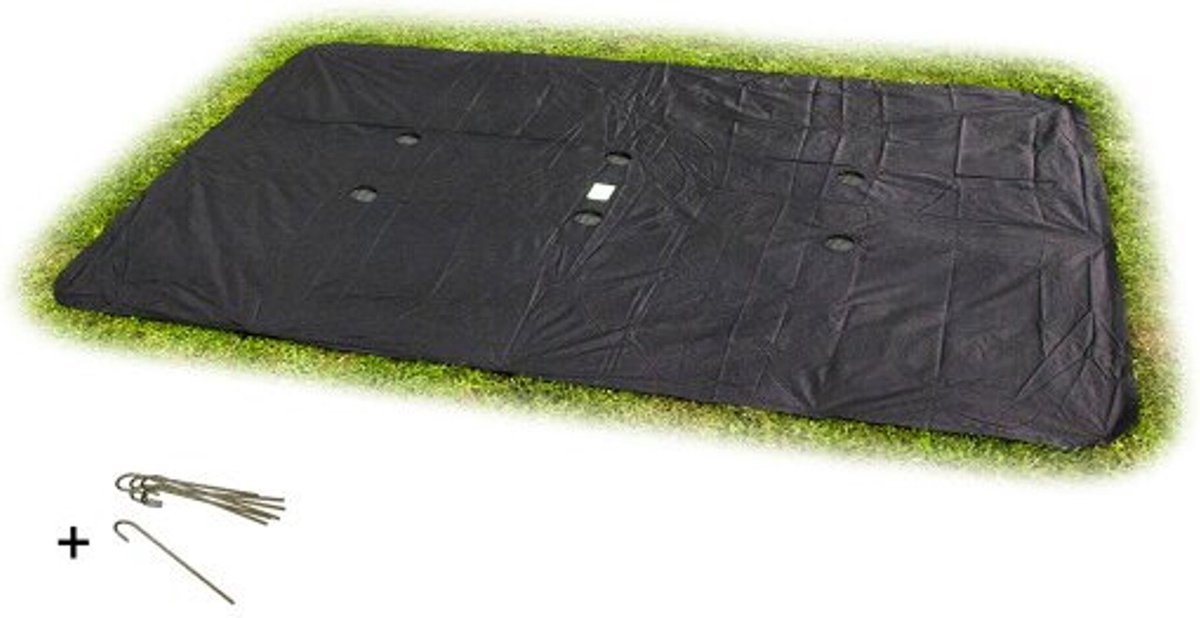 Exit Toys exit cubierta de trampolín a nivel del suelo 214x305 cm - cubierta protectora de trampolín - resistente a la intemperie - rectangular - lona