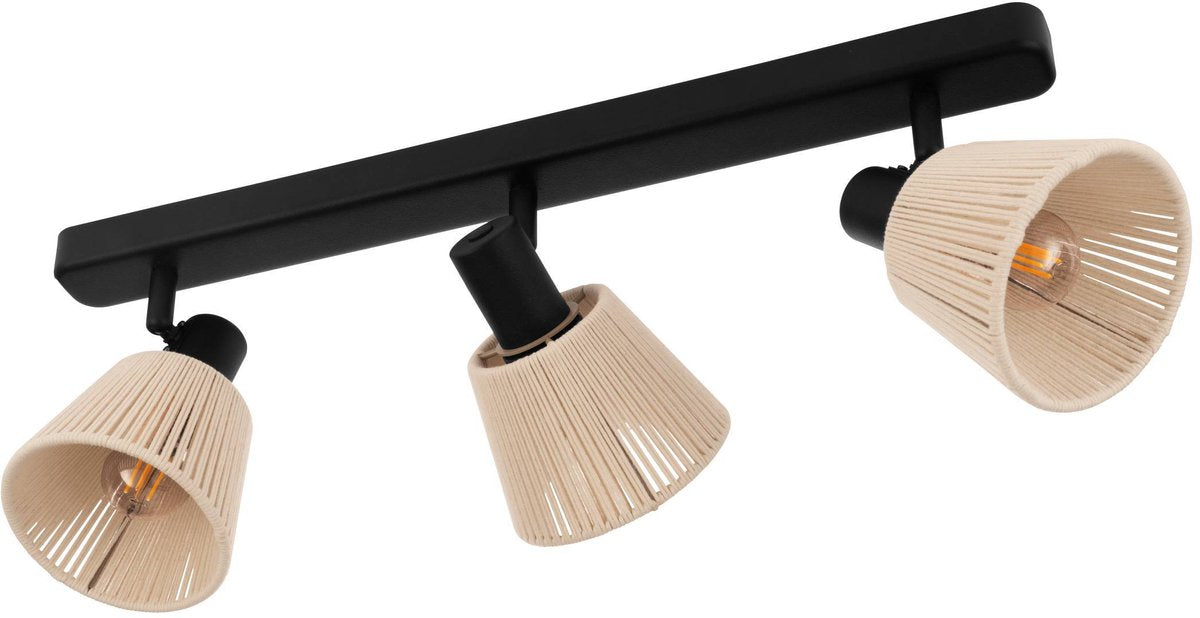 Spot Eglo Seagard - e14 - 52 cm - nero crema - inclinabile