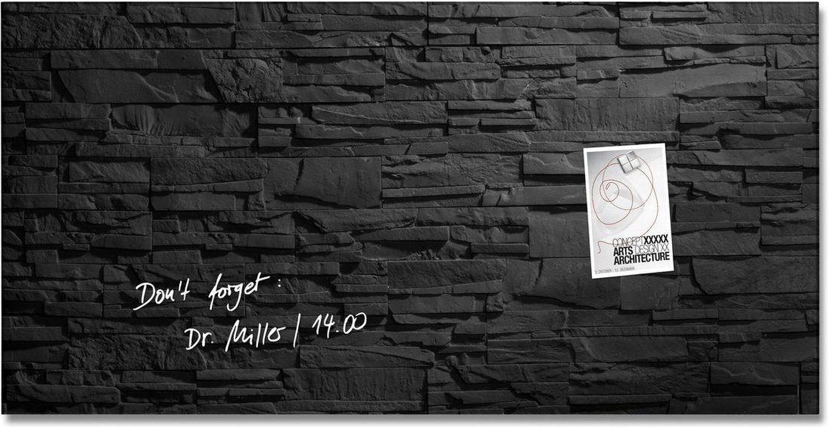 Sigel glasmagneetbord - artverum - 91x46cm - antraciet leisteen - si-gl149