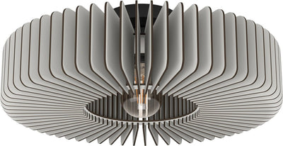 Eglo palombaia plafondlamp - e27 - ø 50 cm - grijs|zwart - hout|staal