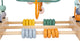 Small foot wooden motor skirs with beads