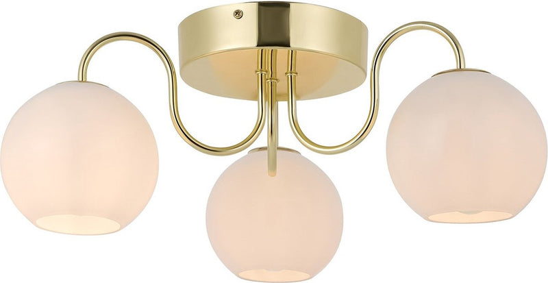 Nordlux franca-plafón-e14-vidrio opal latón
