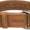 Trixie halsband hond rustic vetleer heartbeat bruin