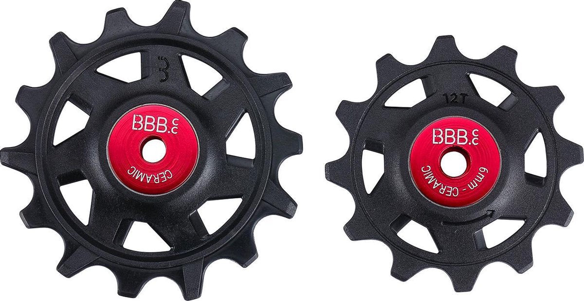 Ruedas de cambio cerámicas bbb ciclismo sram - ruedas de cambio de 12 velocidades - duraderas - negras - 12t 14t - rollerboys ceramic 12t-14t sr bdp-17