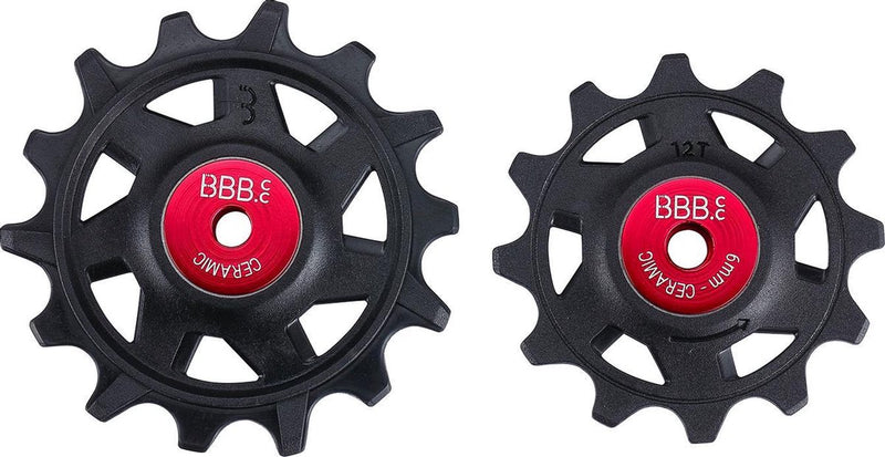 Ruedas de cambio cerámicas bbb ciclismo sram - ruedas de cambio de 12 velocidades - duraderas - negras - 12t 14t - rollerboys ceramic 12t-14t sr bdp-17