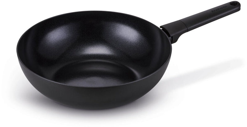 Brabantia vanta sartén wok ø 30cm - 100% libre de pfas - revestimiento antiadherente cerámico reforzado con titanio - sartén de inducción - negra