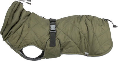 Trixie abrigo para perros - verde oliva 40 cm - impermeable, ajustable, forro polar