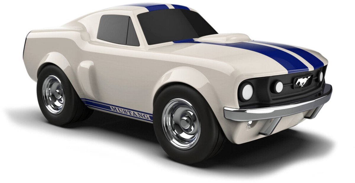 Baghera speelgoedauto - ford mustang wit - 19x9,5x7,5cm - in geschenkdoos - 3 jaar