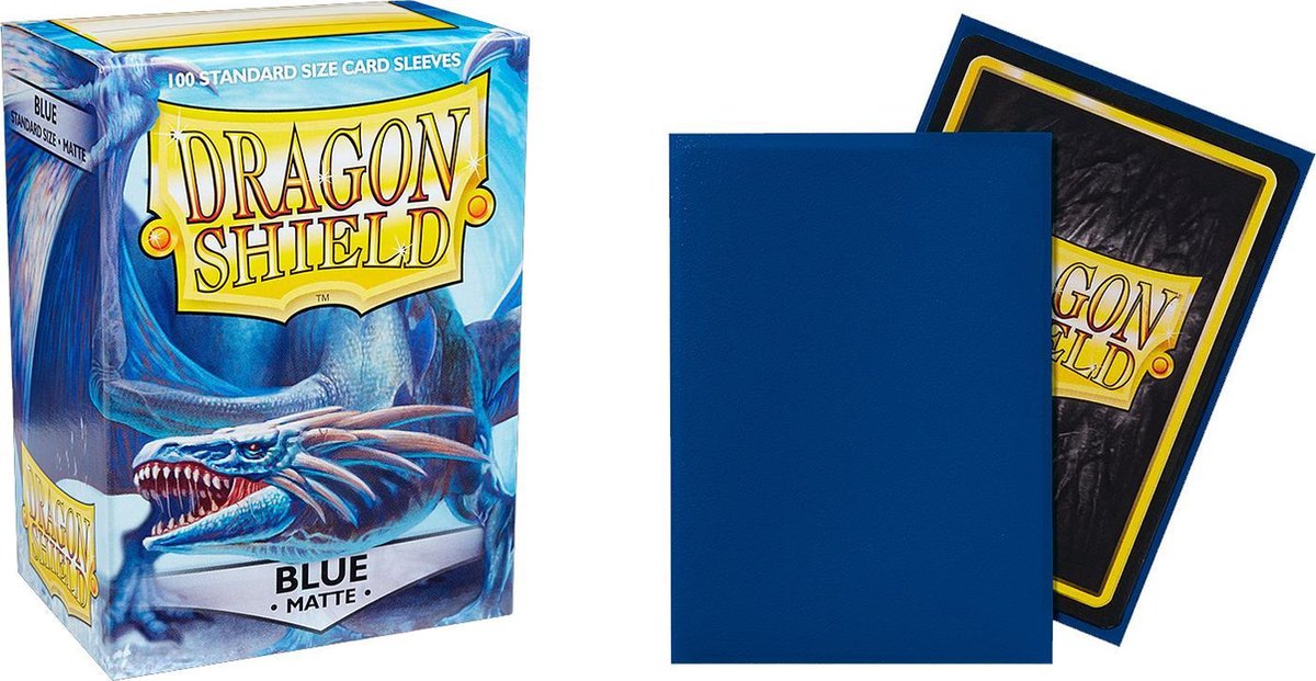 Maniche drago scudo drago opache - 100 pezzi - blu