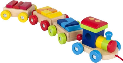Tren de madera Goki con bloques