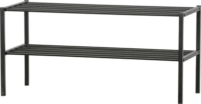 Scarpiera in legno ferroso - metallo - nero - 40x85x35