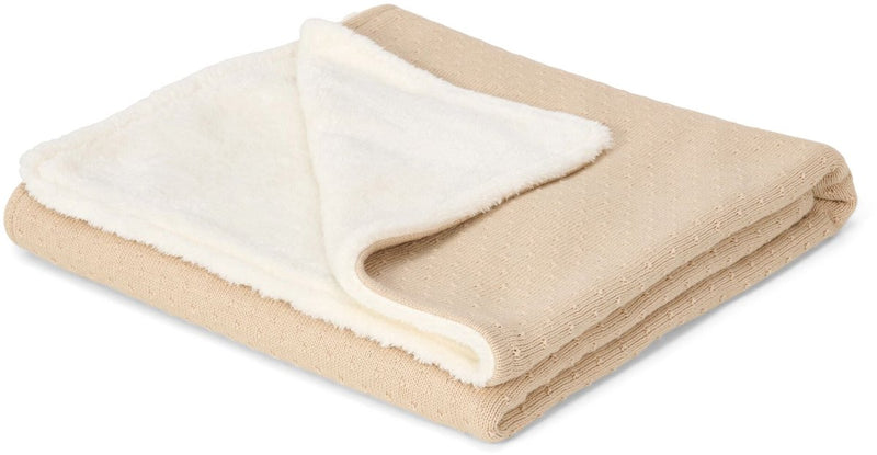 Manta de punto para cuna de Little Dutch - polar - beige - básicos