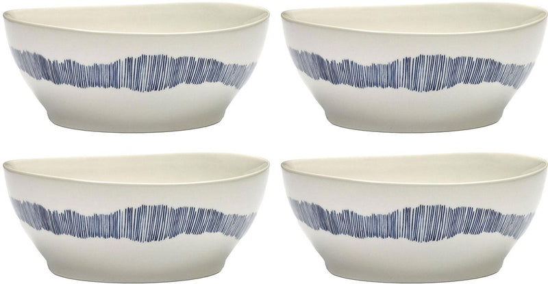 Serax - ottolenghi feast - kom l - wit blauw - 18 ø - 4 stuks